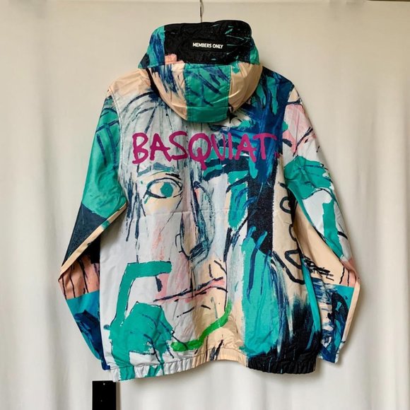 NWT Jean Michel Basquiat x Members Only Hooded Windbreaker Jacket Size L - Picture 3 of 10